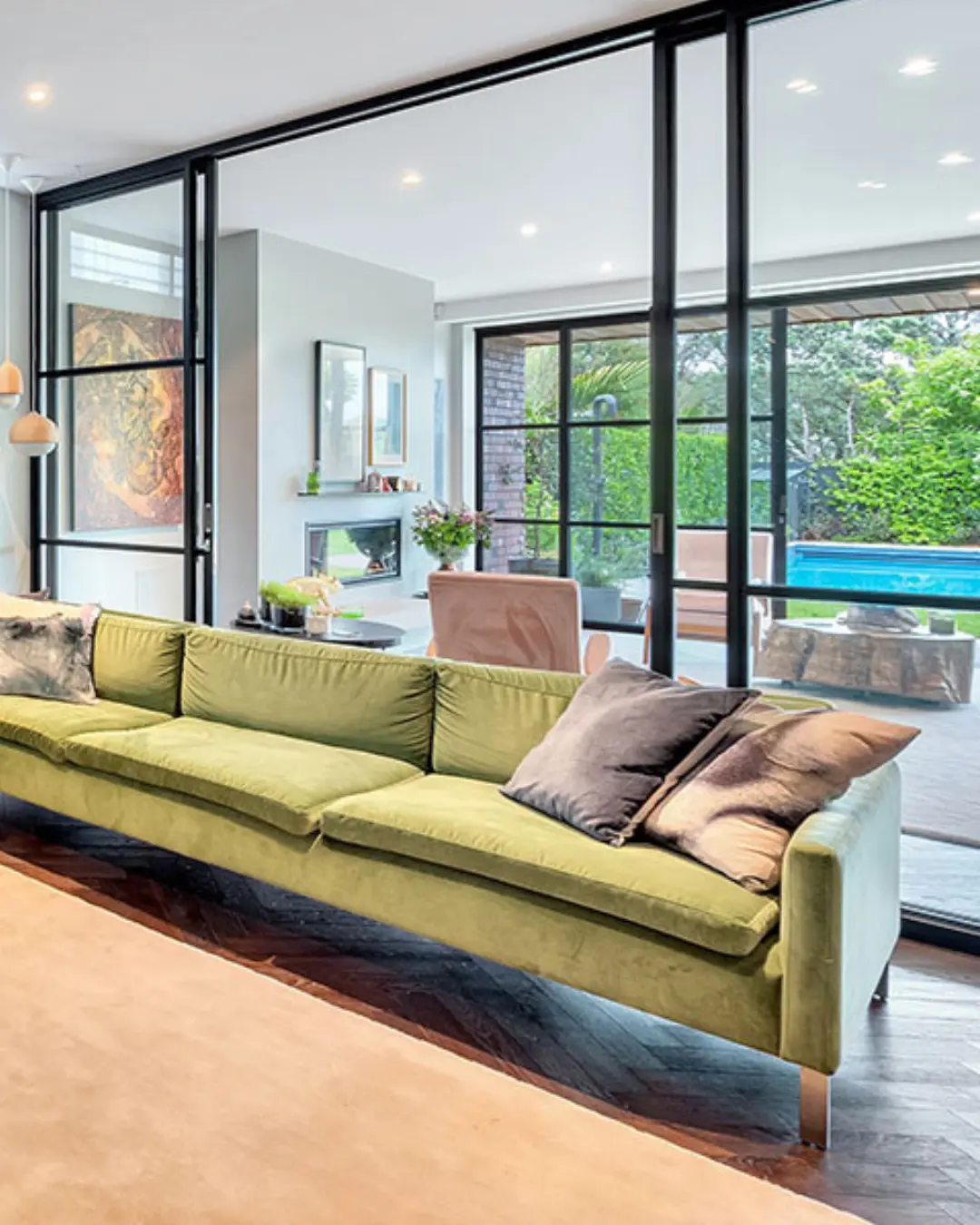 Homeware staging couch in luxury home for website Totally Digital Marketing orbit social